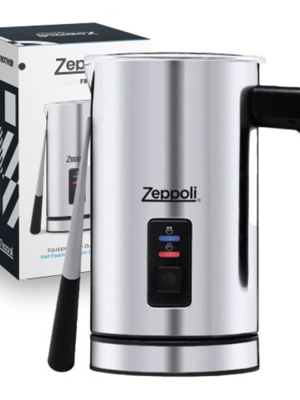 Zeppoli Milk Frother and Warmer Electric Automatic Milk Steamer Latte Maker
